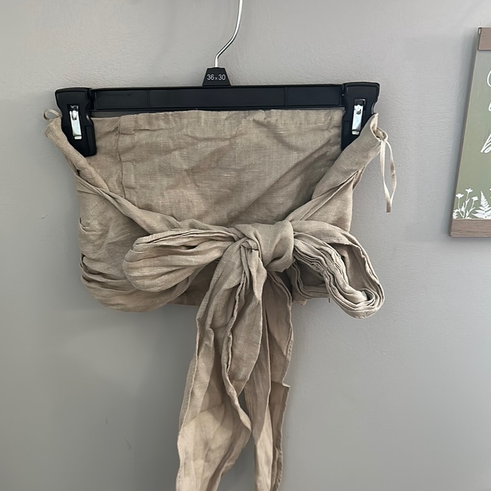 Beige Wrap Zara top with Bow